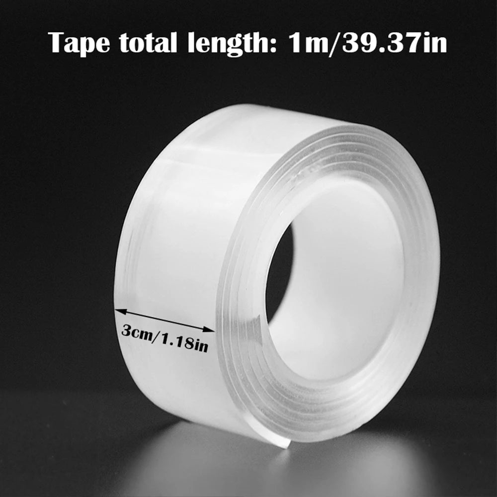 Reusable Nano Double-Sided Tape-Heavy Duty, Washable & No-Residue